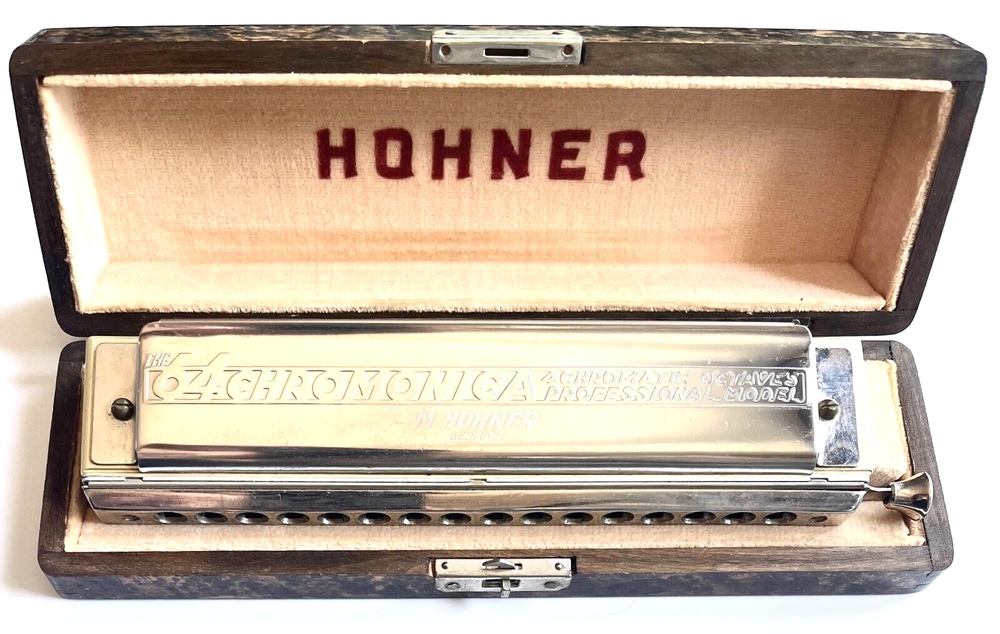 HOHNER HARMONICA 64 CHROMONICA PROFFESSIONAL A4 OCTAVES GERMANY C +ORIGINAL CASE