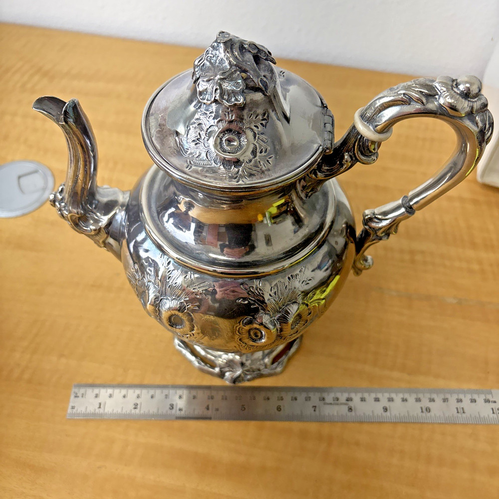 Antique Silver Meriden Britannia Coffee / Tea Pot