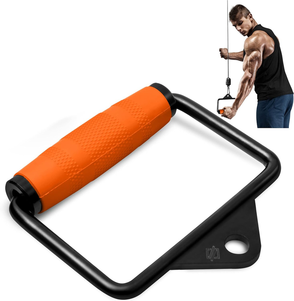 Single D Row Handle Cable Attachment- Non-Slip Handle for Weight Workout