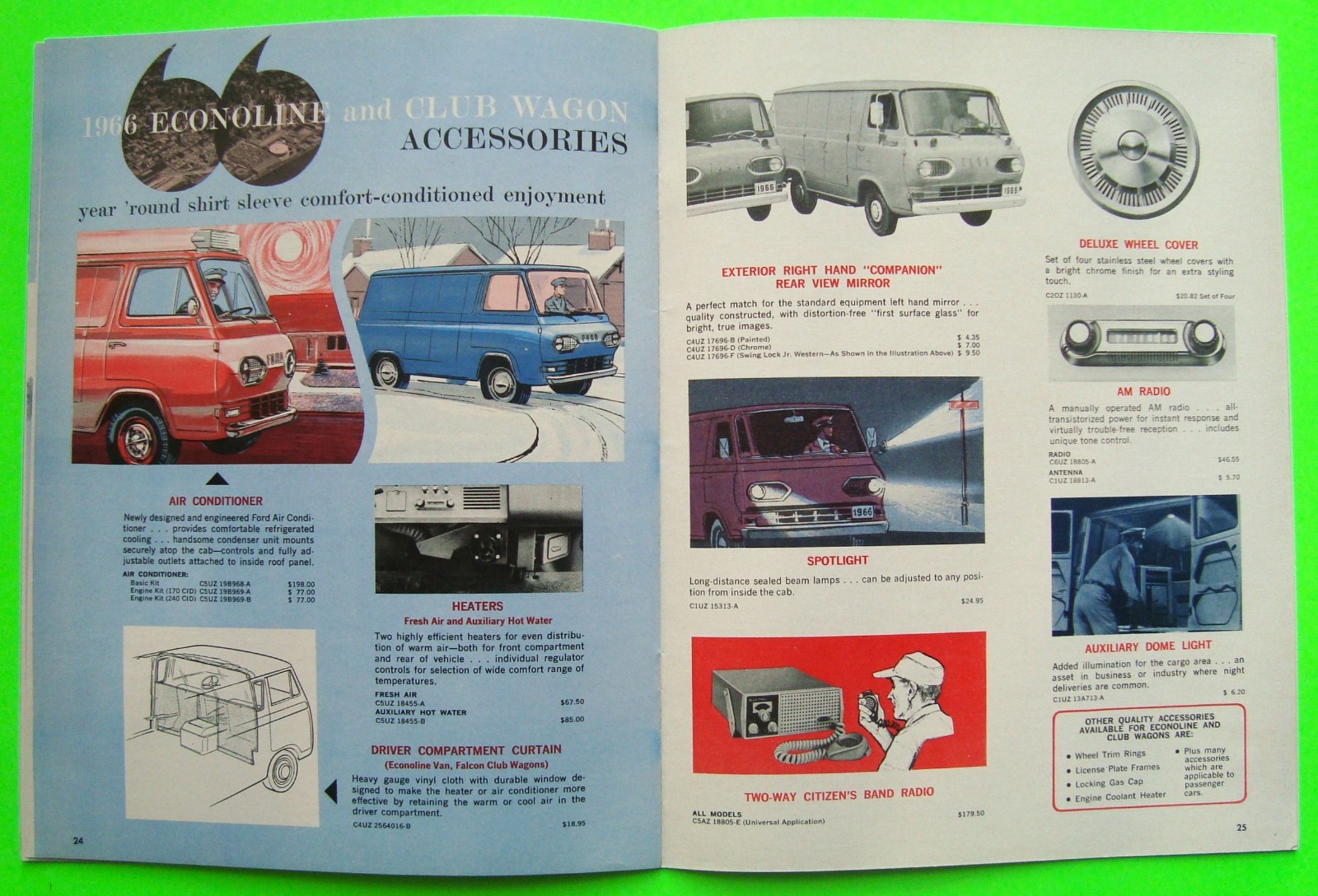 1966 FORD PERFORMANCE ACCESSORIES 32-pg CATALOG Brochure MUSTANG Bronco FAIRLANE