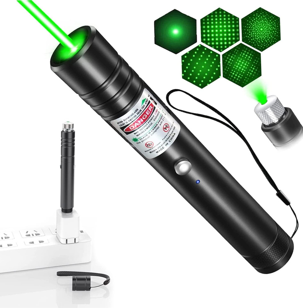 IVVTRYI Long Range High Power Tactical Green Beam Flashlight Laser Pointer Recha