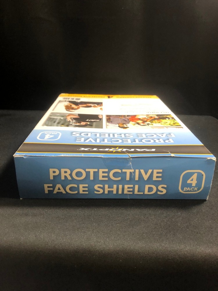 Protective Face Shields by Panoptx - 4 Shields per Box - Lightweight, Elastic