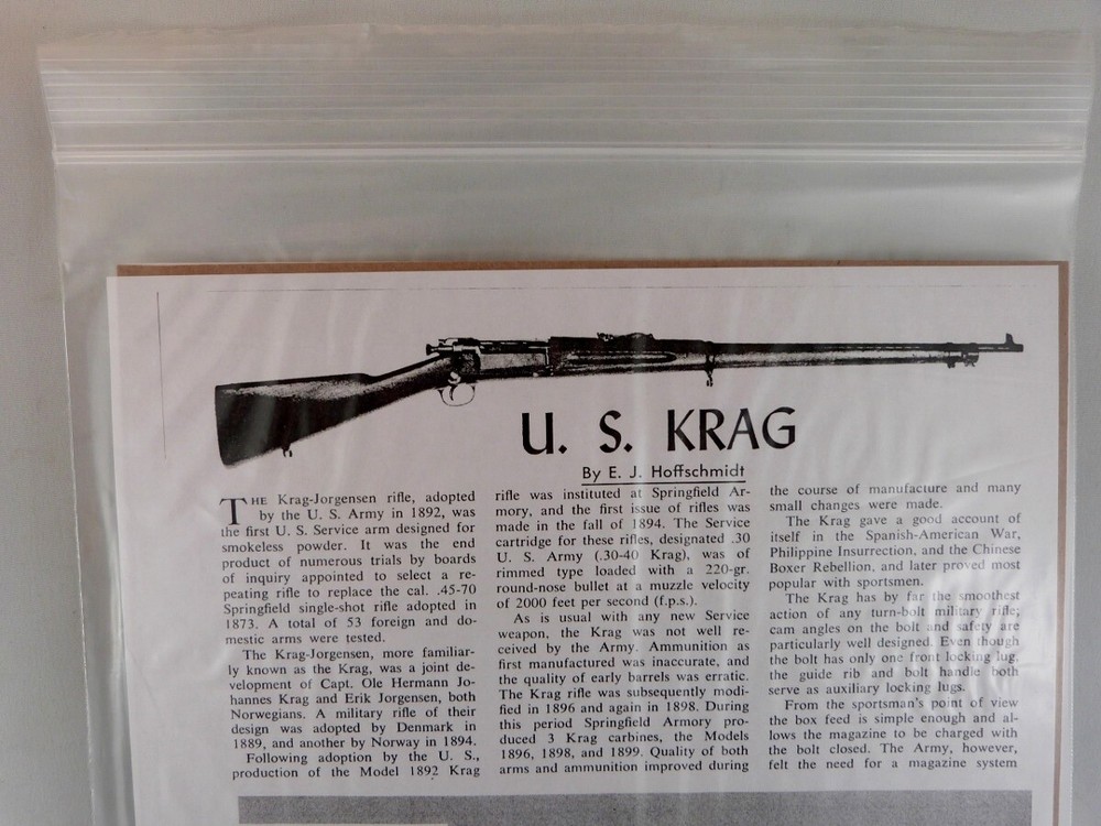 U.S. KRAG BREAK DOWN INSTRUCTION KIT