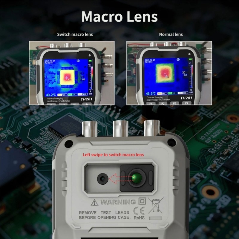 High Resolution Double Channel Oscilloscope with Thermal Imaging for Electronics