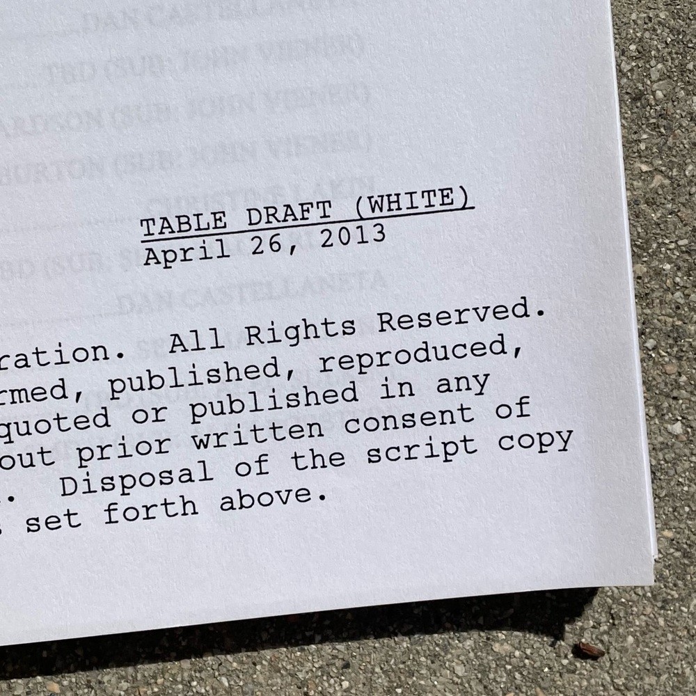 Family Guy Nancy Cartwright Bart Simpson 2013 Simpsons Used Table Draft Script