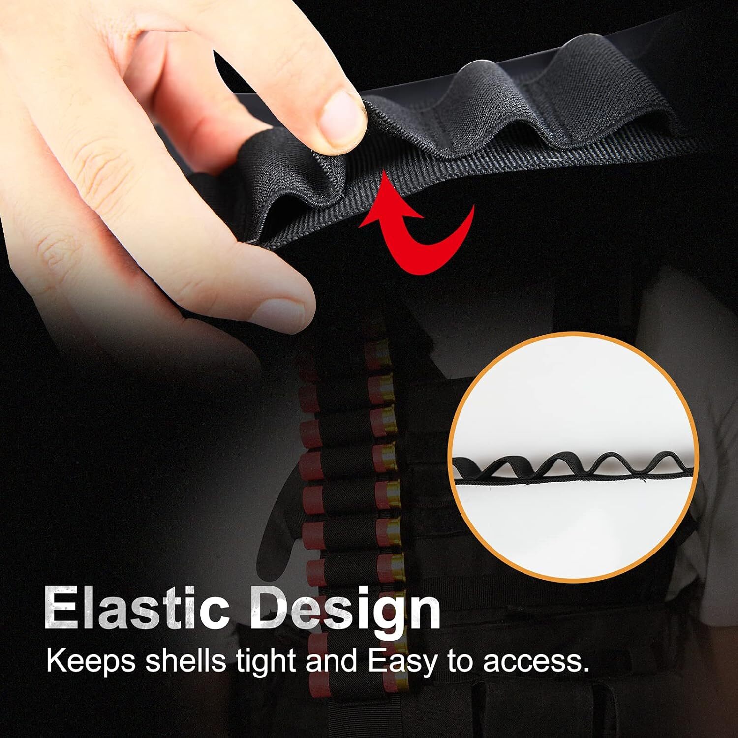 Tactical Shotgun Sling 15 Rounds 2 Point Gun Sling 12/20 Gauge Shell Ammo Pouch