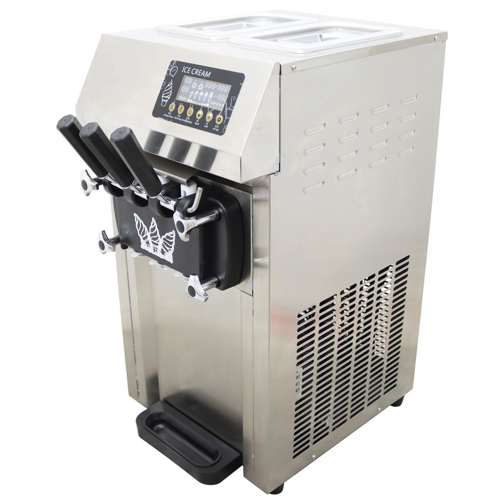 Automatic Soft Ice Cream Machine with Pre-cooling&Preservation Function 3Flavor