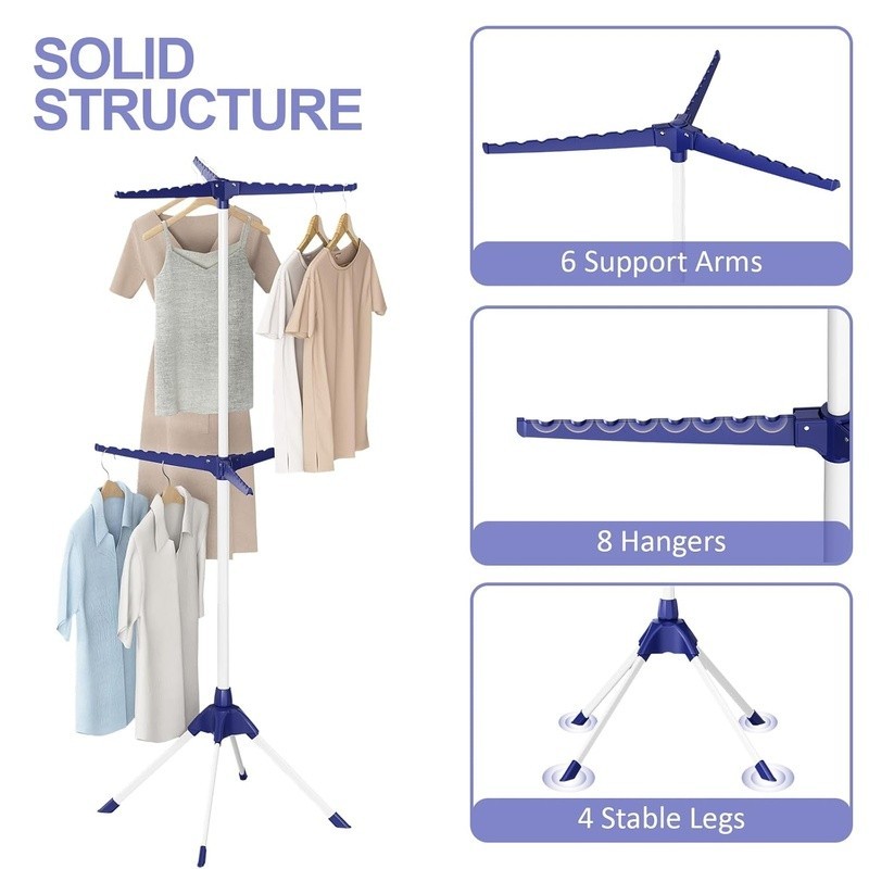 Foldable Clothes Drying Rack Heavy Duty Multi-Tier Portable Laundry Stand New