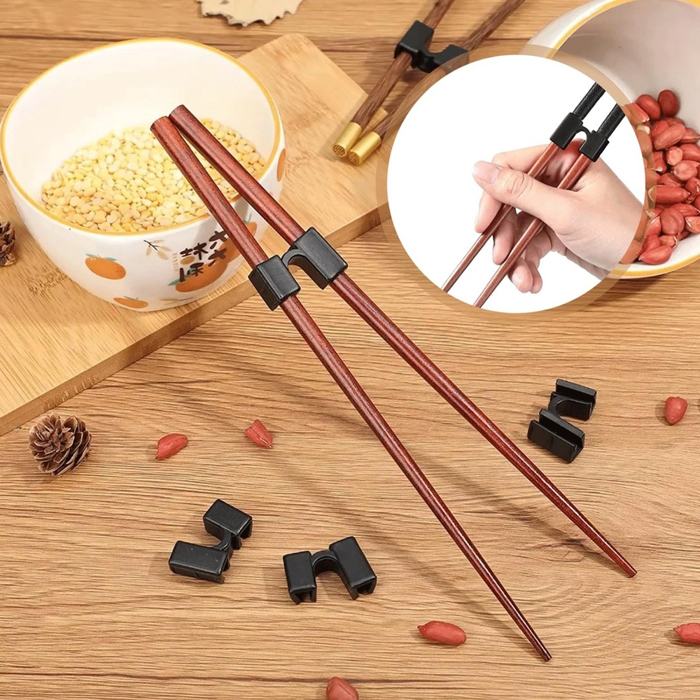 48 PCS Chopstick Helper Reusable Training Hinges Plastic Multicolor Train