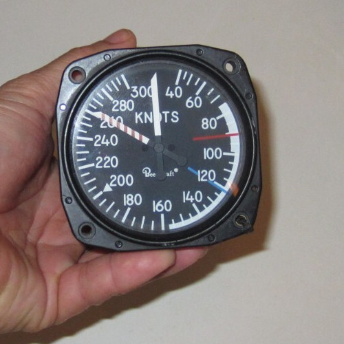 MAXIMUM ALLOWABLE AIRSPEED P/N 8230 CODE B818 RAISBECK RE-RANGE REI-1001-2 B200
