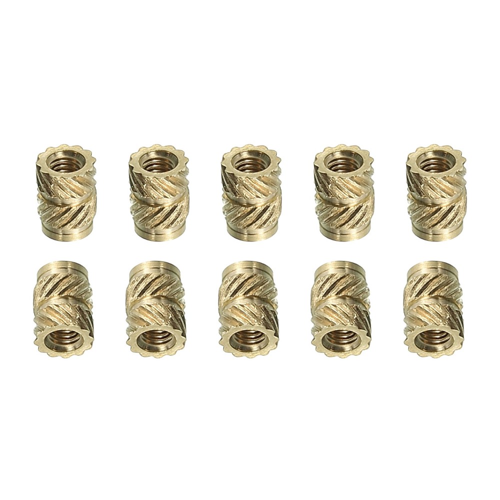 Brass Threaded Insert M2.5 Heat-Set Inserts for Plastic,70 Pcs