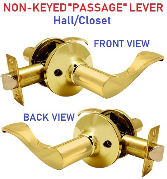 Constructor Prelude Polished Brass Door Lock Lever Entry /Prvacy /Passage /Dummy