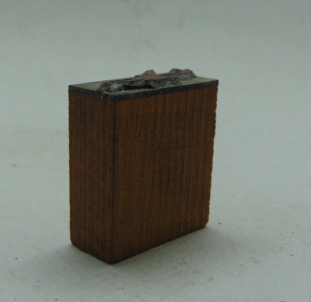Vintage Printing Letterpress Printers Block Tiny Airplane