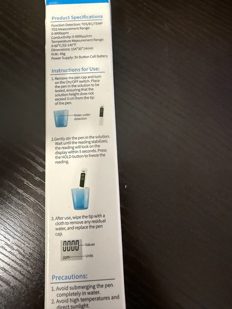 TDS&EC Water Meter