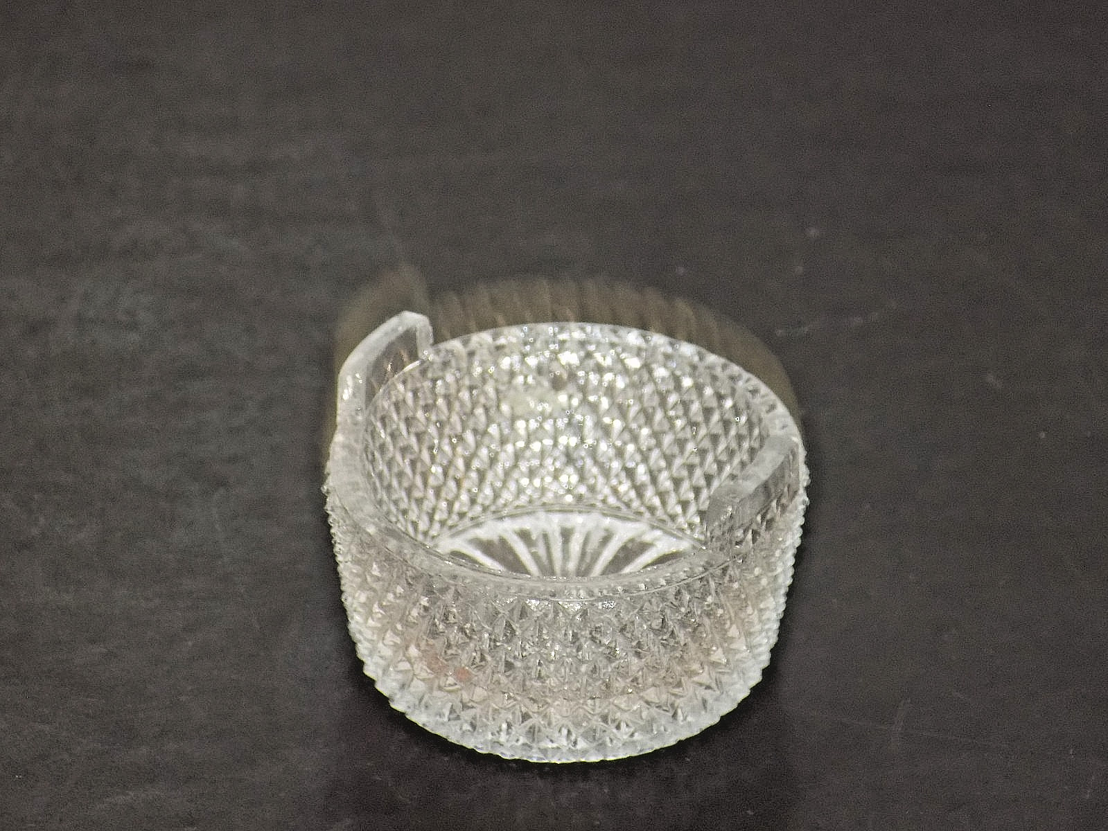 FOSTORIA GLASS DIAMOND PATTERN #515 TUB OPEN SALT CELLAR c1900