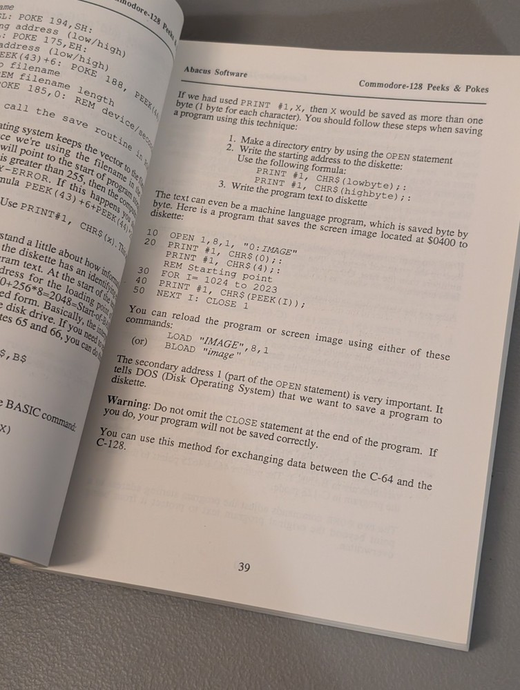 Commodore 128 Peeks & Pokes - Unlock Secrets (1986 Abacus C-128 Guide #7)