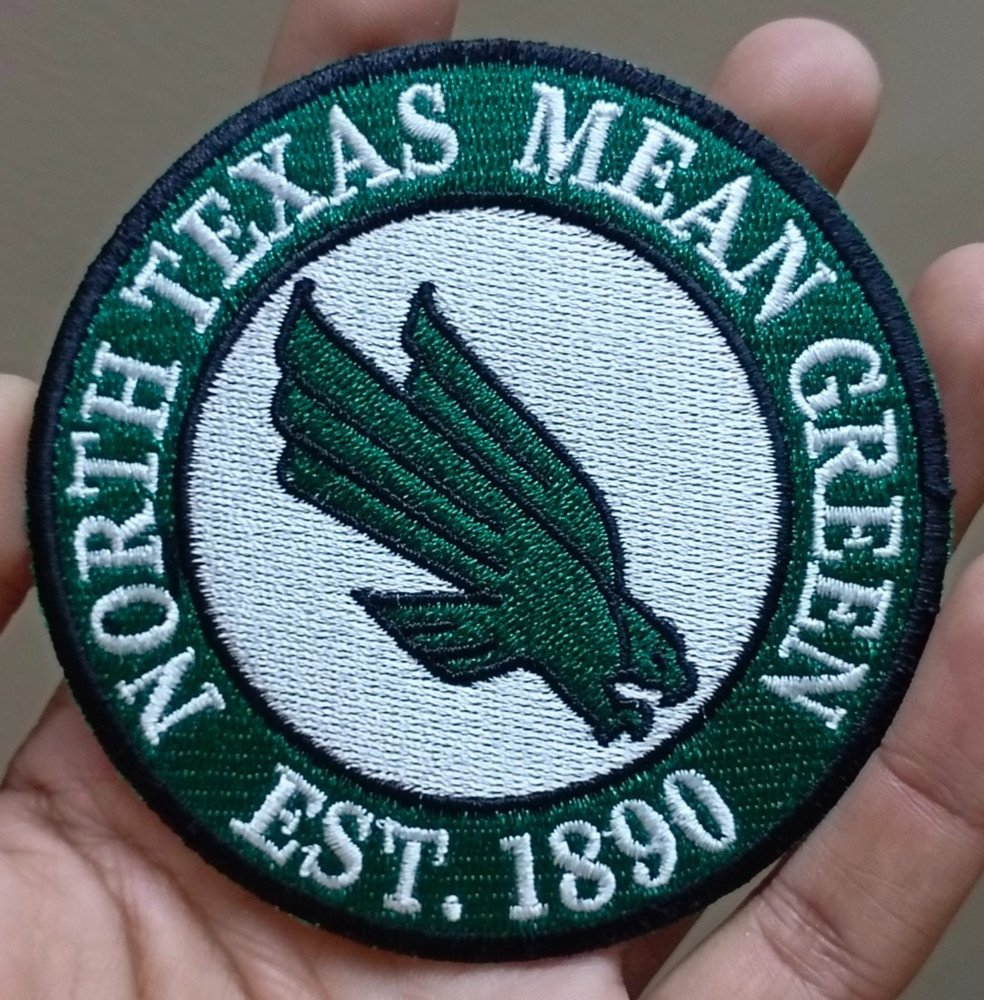 North Texas Mean Green NCAA Team Logo Iron On Patch-Sew Patch-Embroidered Patch