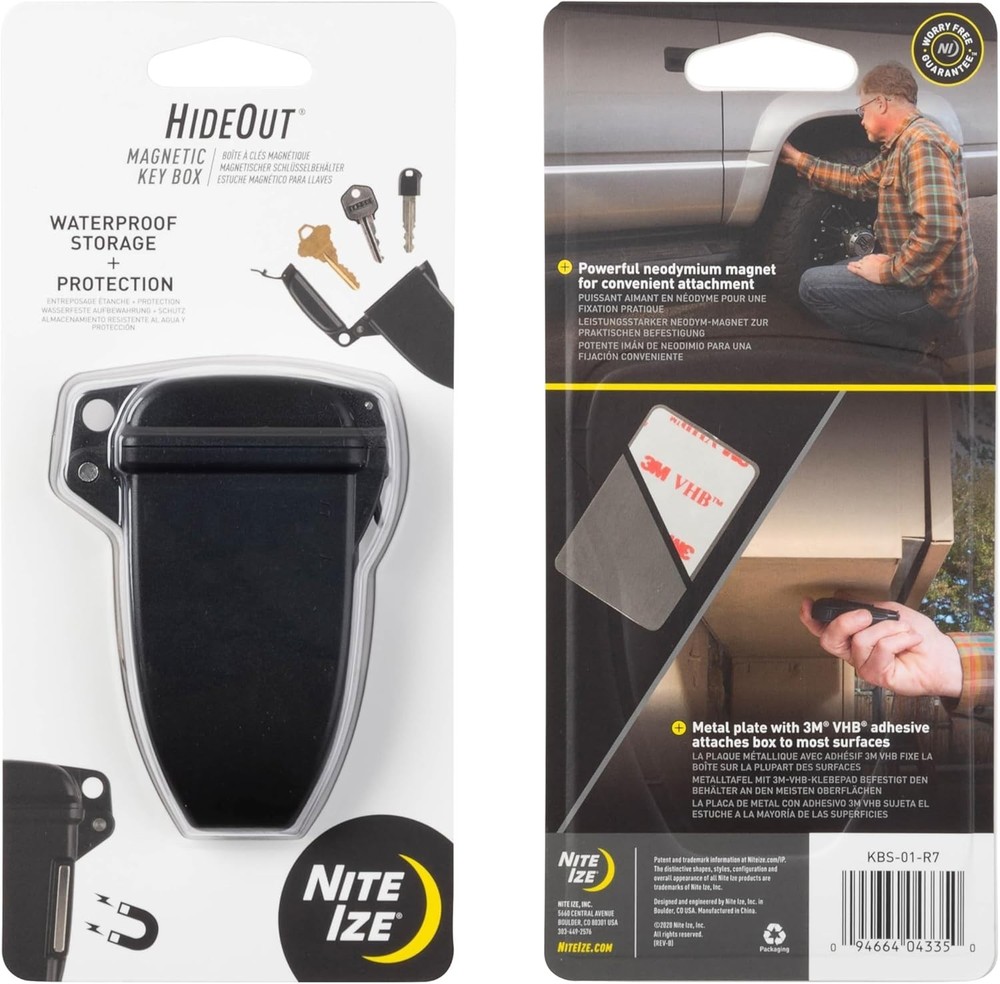 Large Waterproof Key Holder with Magnetic Mounting Durable Plastic Construction