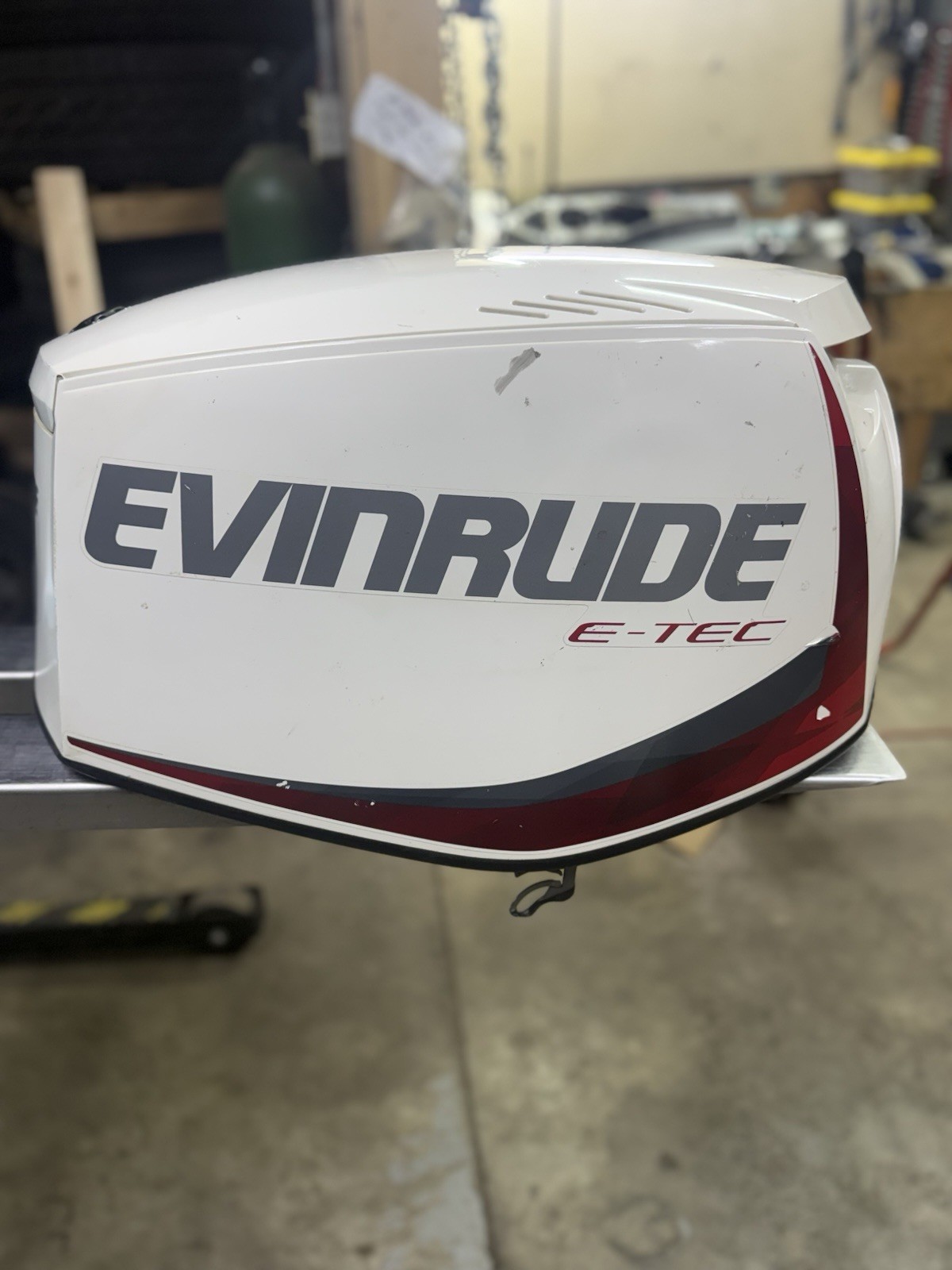 Evinrude BRP Etec 75HP 90HP White Motor Cover Cowl Hood 0285672 350952