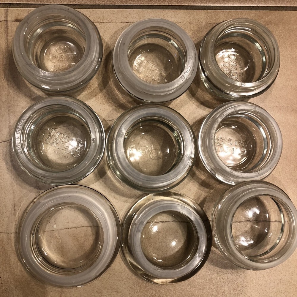 Empty Candle Jars, Set 9; LARGE; Multiple shapes, makes; No Wax, Includes 9 Lids
