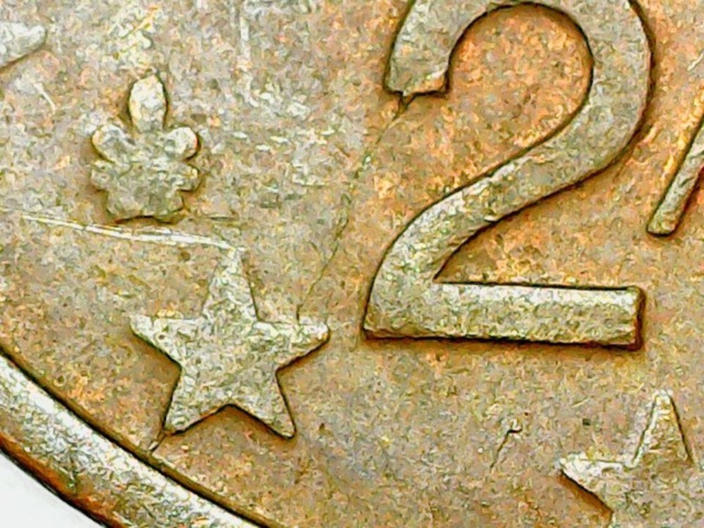 2 cent Error Euro Cent 2005 Coin Multiple Die Breaks Obverse /Reverse Rare Error