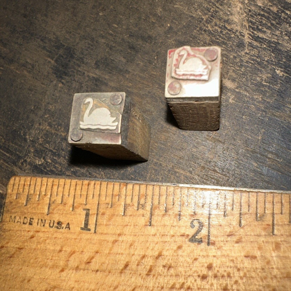 Printing Blocks “ Elegant Swans “ Nice Details.
