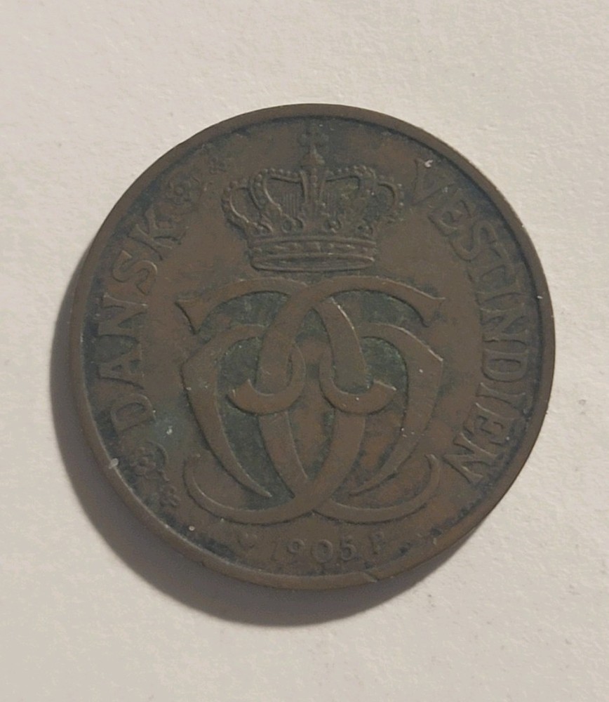 1905 Danish West Indies, 1 cent-5 bit
