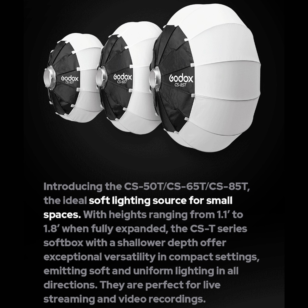 Godox CS-50T 50cm/20inch Lantern Softbox Light Modifier Bowens Mount Soft Boxes