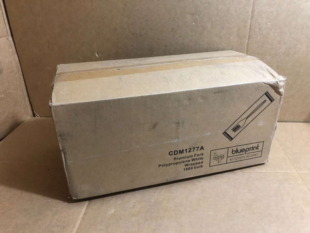 BLUEPRINT Plastic Premium Forks - White -POLYPROPYLENE 1,000 ct, CDM1277A