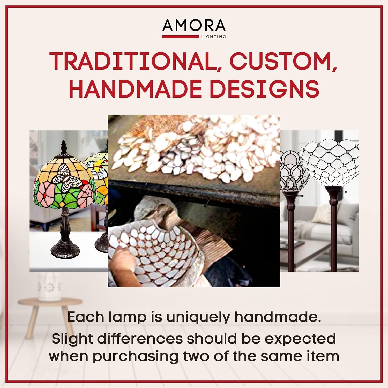 Tiffany Style Table Lamp Small Pink Hummingbird Office Nightstand Living Rm 15"