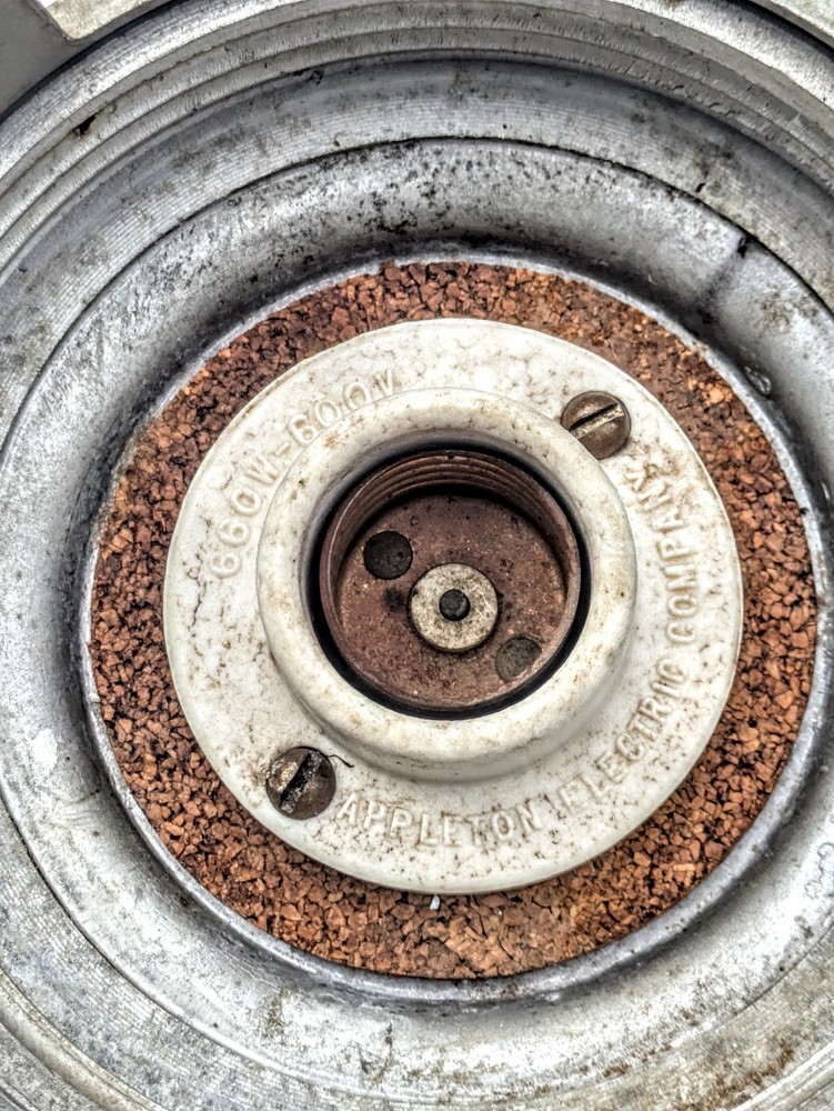 Two Vintage Appleton Form 200 , No Globes