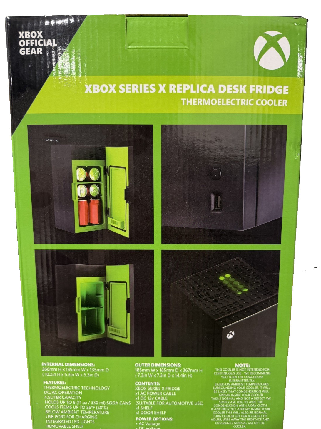 NEW XBOX Series X 4.5L Replica Mini Desk Fridge Thermoelectric Cooler