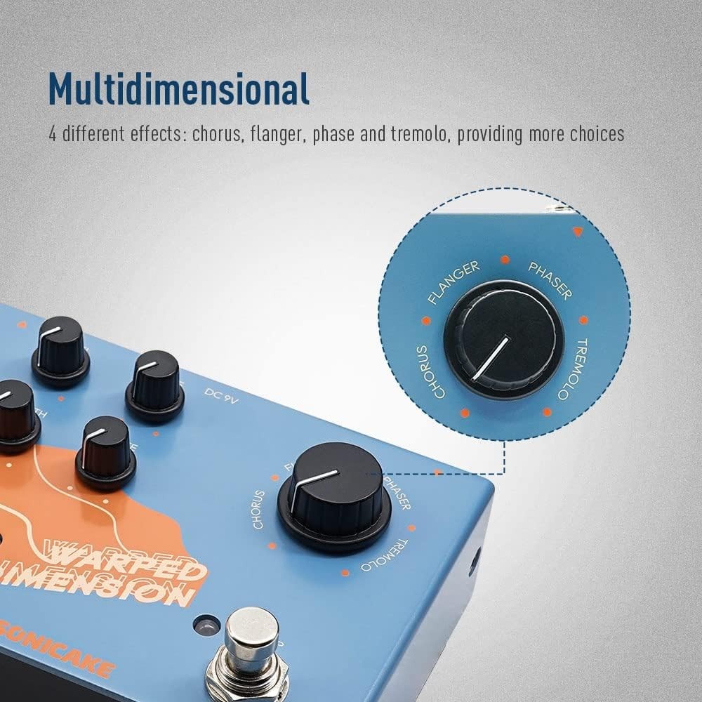 4-Mode Modulation Guitar Effects Pedal