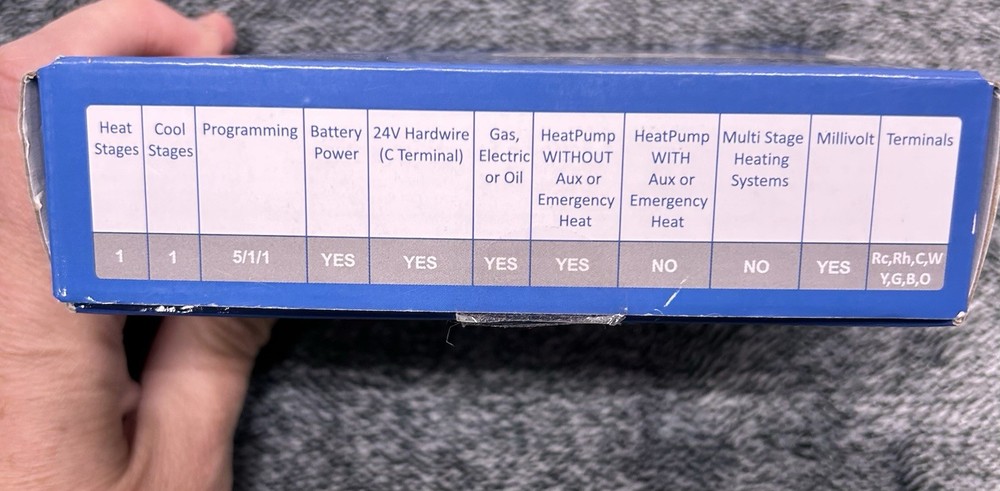 Single Stage 705 Thermostat Programmable Open Box (SH4)