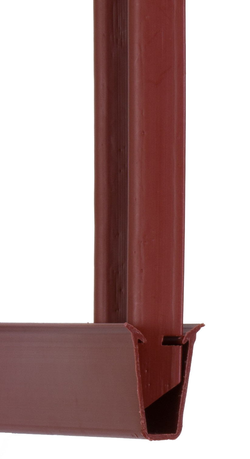 4 ft High Redwood Wave Slat™ Single Wall Privacy Chain Link Fence Slats