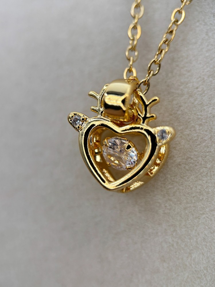 Fifth Ave Gold Rhinestone Pendant Necklace