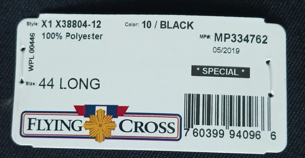 Command 100% Polyester, Double Breasted FD Dress Coat, Flying Cross #38804