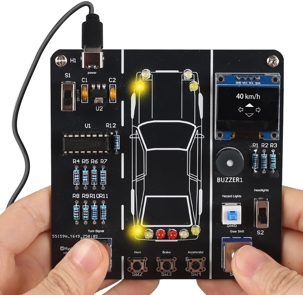 MIOYOOW DIY Car Driving Simulation Soldering Practice Kit, Electronics Project C