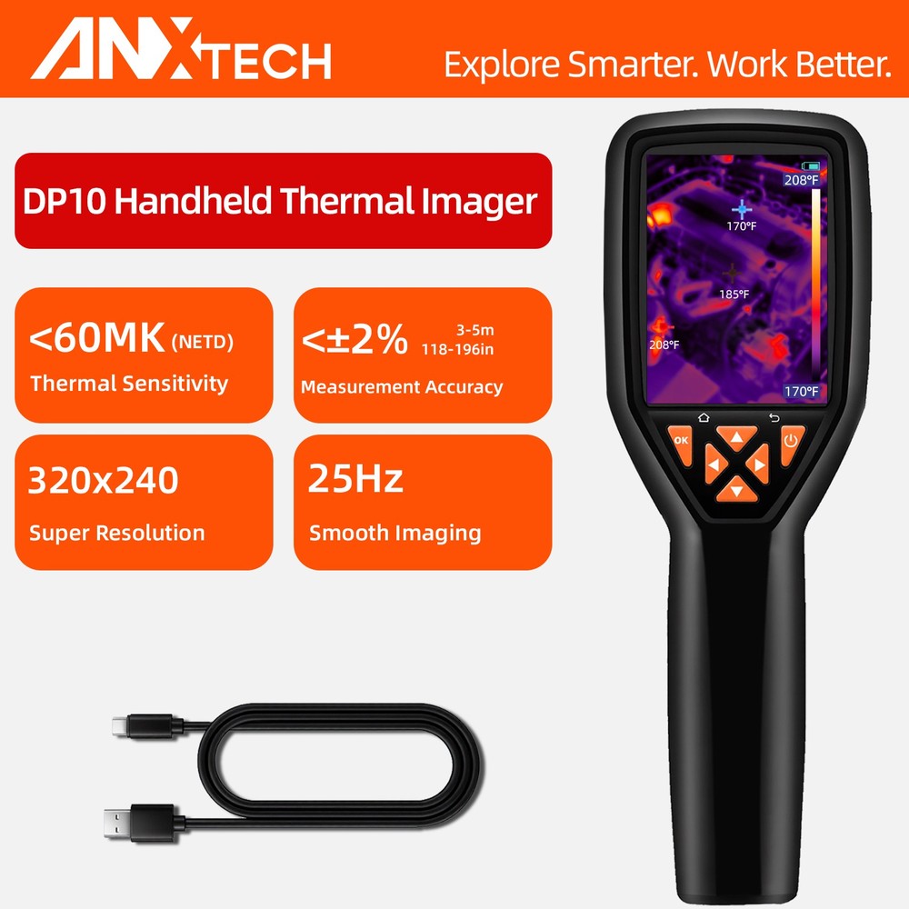 ANXTECH Mini Handheld Infrared Thermal Imaging Camera Temperature Thermal Imager