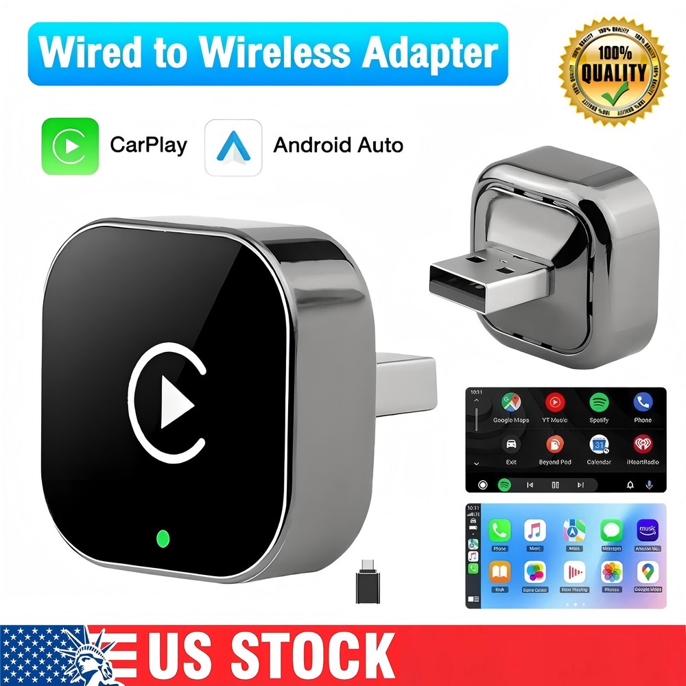 USB Auto Wireless CarPlay Adapter For iPhone Apple Wireless Dongle Plug ＆ Play