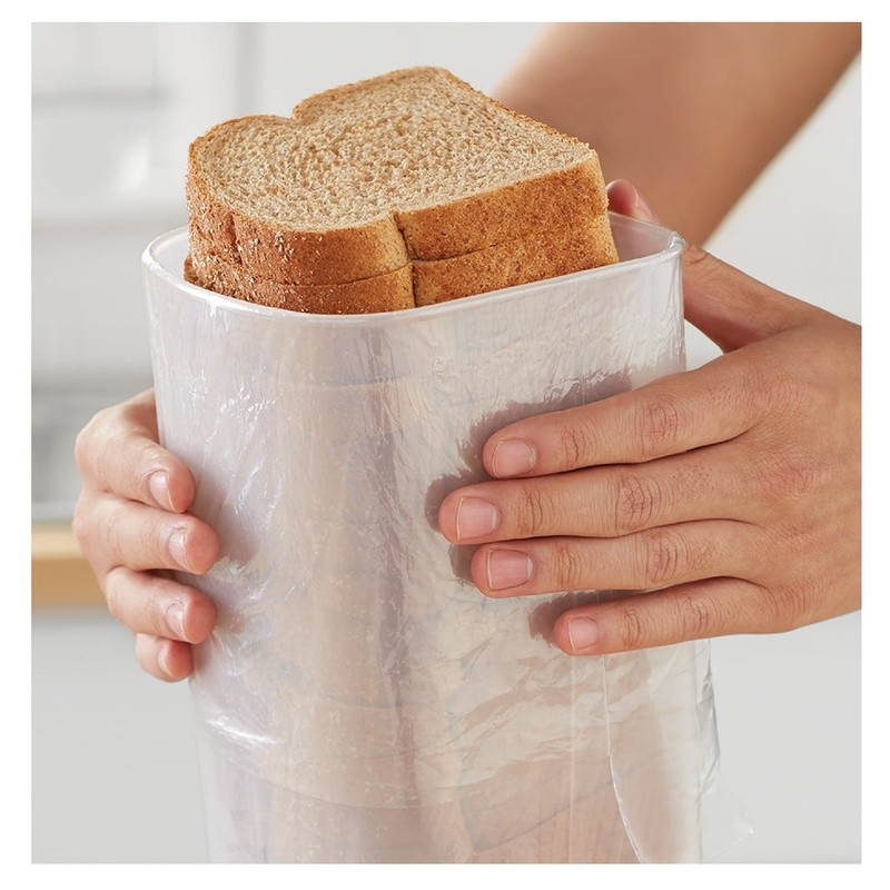 Bread Storage Keeper Plastic Container Freshness Preserver Clear Gray Lid 1 Each