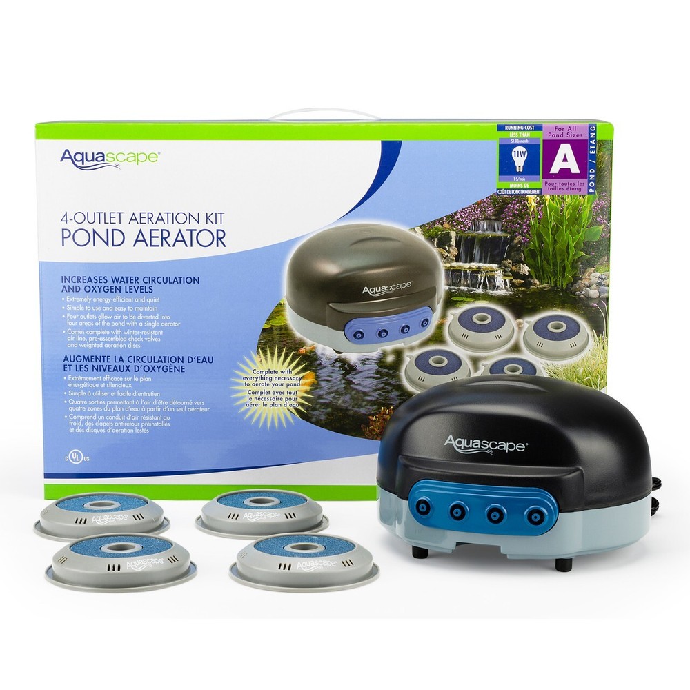 Aquascape Pond Aeration Kit/4 Outlet (Includes Compatible Replacement Diaphragm)