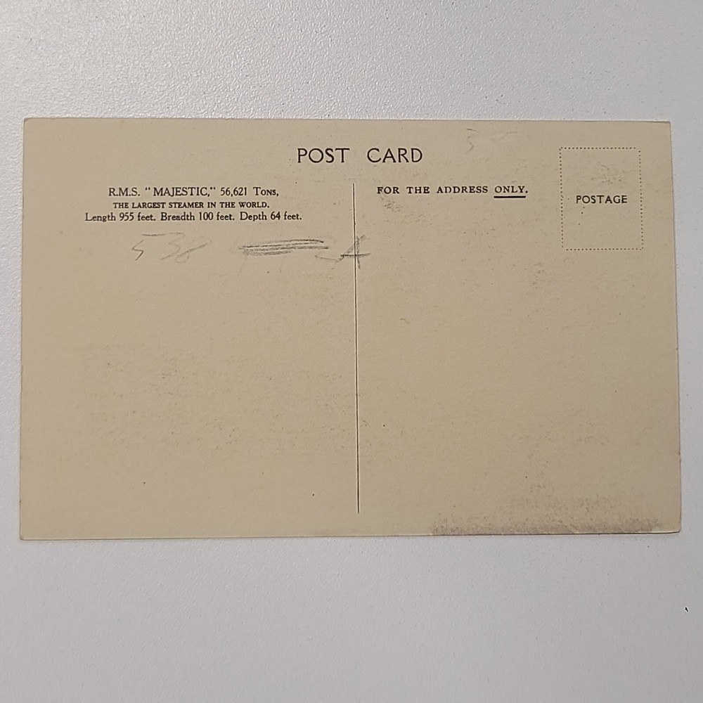 R.M.S. Majestic Postcard
