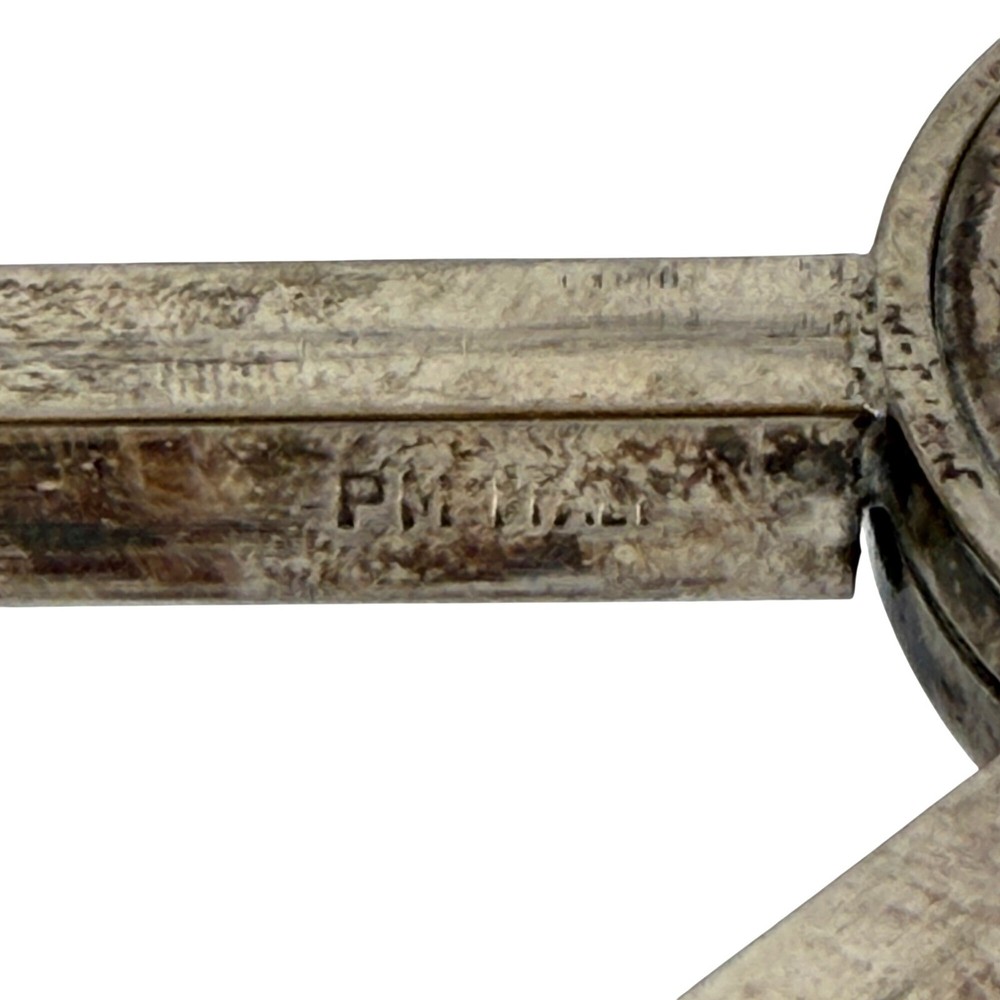 Antique Georgian Silver Plated Adjustable Dish Cross Trivet Stand Signed Italy