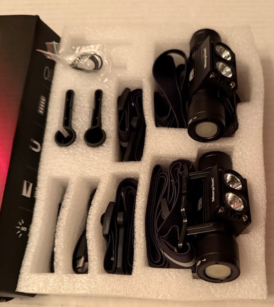 LED Headlamp Rechargeable 2-Pack