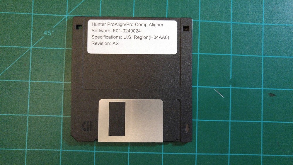 Hunter ProAlign Wheel Alignment Software Floppy Disk DSP-250 New Diskette