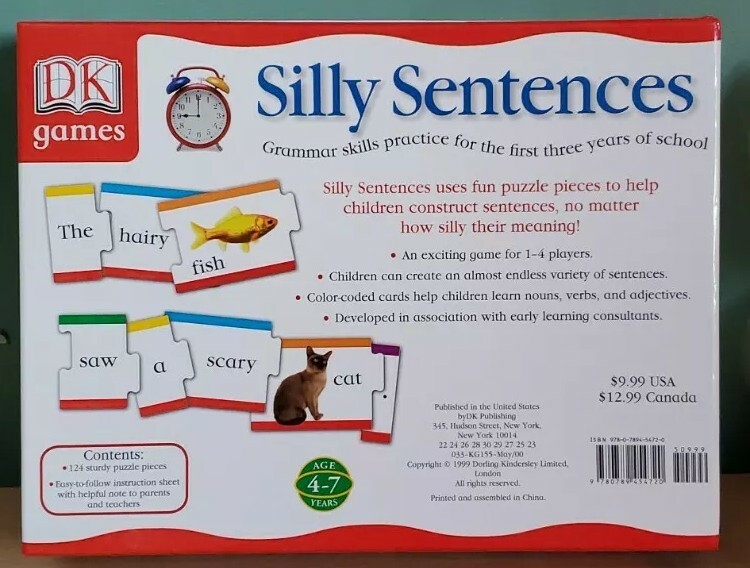 DK Games Silly Sentences Language Puzzles and Teaching Materials for Reading