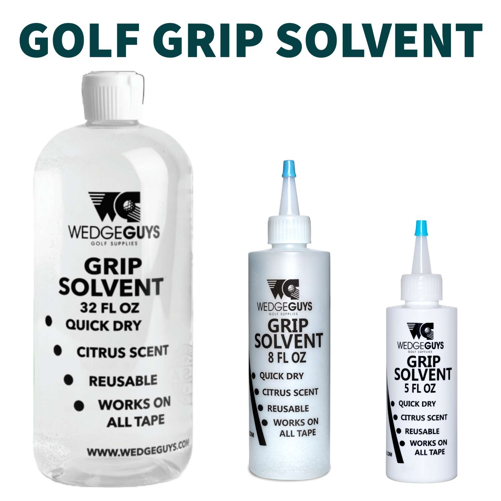 Golf Grip Tape Activator Solvent for Regripping Golf Clubs 32/8/5 Ounce Options