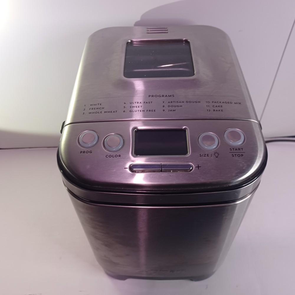 Cuisinart CBK-110 Compact Automatic Bread Maker 2lb Stainless Steel Tested