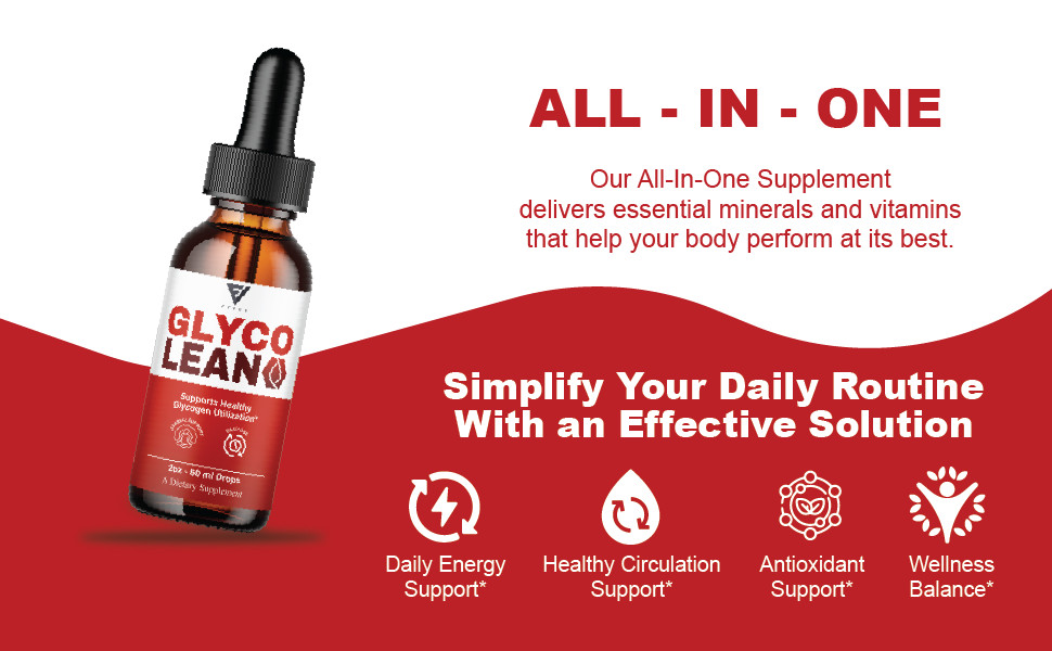 Glyco Lean Drops, GlycoLean Premium Liquid Drop Supplement (2oz)